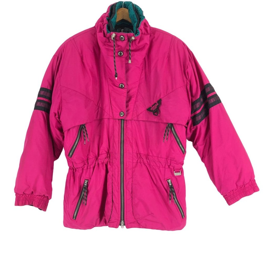 Mountain Goat Vintage 80s Women's Size Large Pink Long Sleeve Winter Snow Jacket